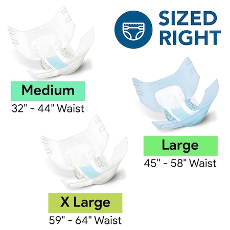 Proheal Adult Diapers, Medium, Moderate Absorbency, Cloth-Like Backing, 12PK PH-63013-12PK